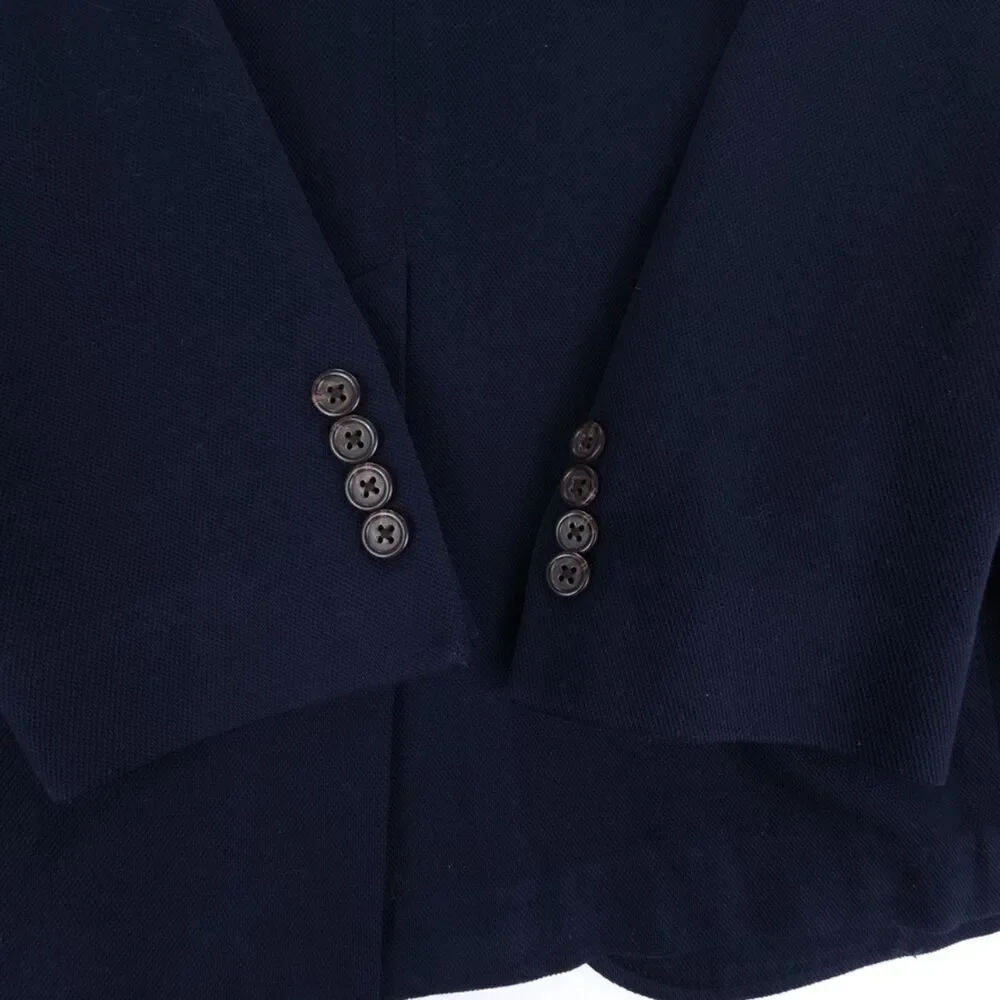 POLO Ralph Lauren Unlined Knit Blazer Jacket Navy Blue Old Money Quiet Luxury 42